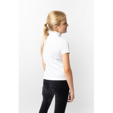 Wettkampf-Poloshirt mit kurzen Ärmeln und Rüschen Christel Kinder Horze Wettkampf-Poloshirt mit kurzen Ärmeln und Rüschen Christel Kinder Horze
