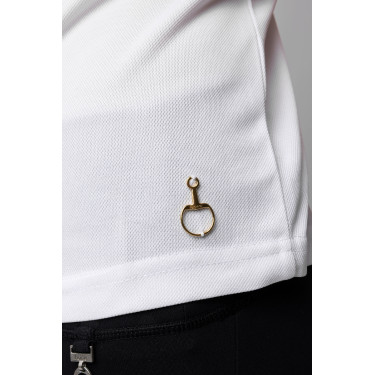 Wettkampf-Poloshirt mit kurzen Ärmeln und Rüschen Christel Kinder Horze Wettkampf-Poloshirt mit kurzen Ärmeln und Rüschen Christel Kinder Horze