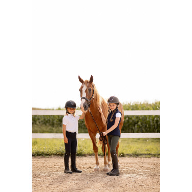 Wettkampf-Poloshirt mit kurzen Ärmeln und Rüschen Christel Kinder Horze Wettkampf-Poloshirt mit kurzen Ärmeln und Rüschen Christel Kinder Horze