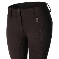 Thermoreithose Full Grip Horze Rhea Kinder Gesäßtaschen Dunkelbraun
