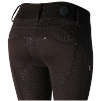 Thermoreithose Full Grip Horze Rhea Kinder Gesäßtaschen Braunfalke
