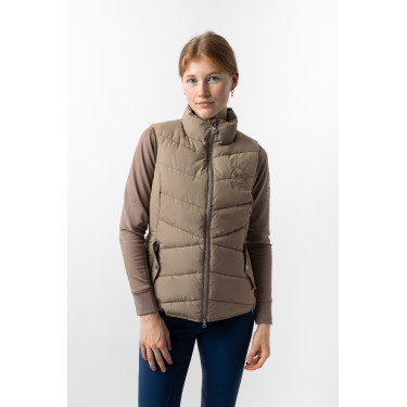 Steppweste Reitsport B Vertigo Cordelia Braun Schlamm Beige