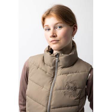 Steppweste Reitsport B Vertigo Cordelia Braun Schlamm Beige