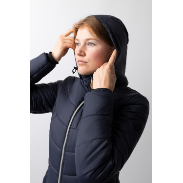 Gestepptes Reitjackett Horze Astrid Damen Polarblau Marineblau