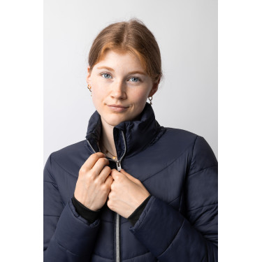Gestepptes Reitjackett Horze Astrid Damen Polarblau Marineblau