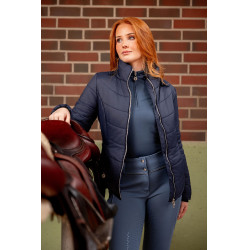 Gestepptes Reitjackett Horze Astrid Damen Polarblau Marineblau