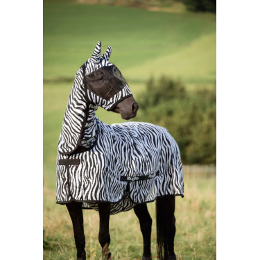 Schutzmaske gegen Fliegen Zebra mit Ohrenschutz Covalliero Schutzmaske gegen Fliegen Zebra mit Ohrenschutz Covalliero
