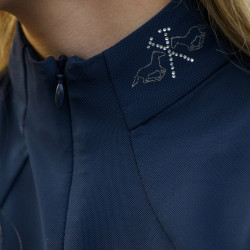 Wettkampf-Poloshirt Kinder HV Polo Laluna Marine Marineblau