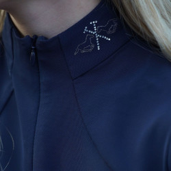 Wettkampf-Poloshirt Kinder HV Polo Laluna Marine Marineblau