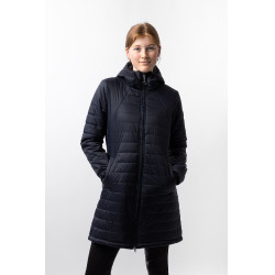 Lange Daunenjacke Horze Charlotte Damen Dunkelmarineblau