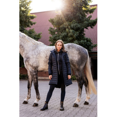 Lange Daunenjacke Horze Charlotte Damen Dunkelmarineblau Lange Daunenjacke Horze Charlotte Damen Dunkelmarineblau