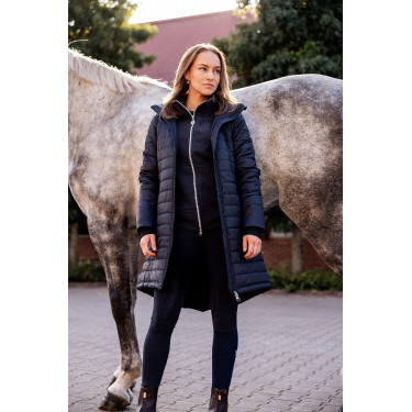 Lange Daunenjacke Horze Charlotte Damen Dunkelmarineblau Lange Daunenjacke Horze Charlotte Damen Dunkelmarineblau
