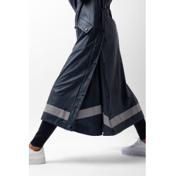 Langer Regenmantel Horze Hazel Damen mit Schlitzen Dunkelmarineblau