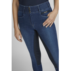 Pikeur Jeans Candela Damenreithose Vollgrip Denimblau