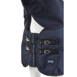 Wasserdichte Eskadron Omega Decke mit Fleece-Futter und Halsteil Dunkelmarine Blau