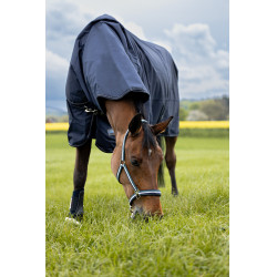 Wasserdichte Eskadron Omega Decke mit Fleece-Futter und Halsteil Dunkelmarine Blau