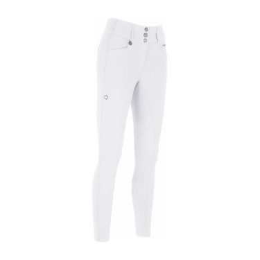 Pikeur Candela Damenreithose mit Kunstleder-Vollbesatz hohe Taille 1808 Weiß Wei&amp;amp;amp;amp;amp;szlig;