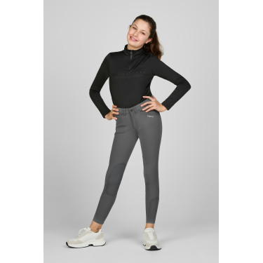 Pikeur Kinderreithose Brooklyn Kniegrip Hellgrau