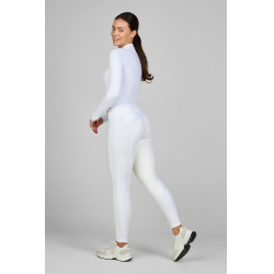 Damenreithose Pikeur New Candela Kunstleder-Vollbesatz 3978 hohe Taille Weiß Weiß