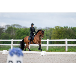 Damenreithose Pikeur New Lugana mit Kunstleder-Vollbesatz 0908 mittelhoher Bund Schwarz