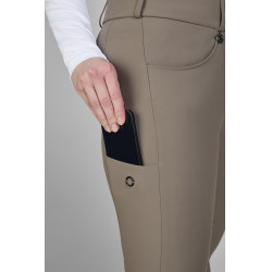 Hose Amia 6805 Pikeur Kniebesatz mittelhoher Bund Damen Maulwurf Braun