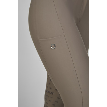 Hose Amia 6805 Pikeur Kniebesatz mittelhoher Bund Damen Maulwurf Braun