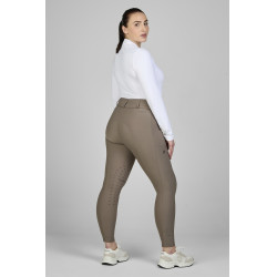 Hose Amia 6805 Pikeur Kniebesatz mittelhoher Bund Damen Maulwurf Braun