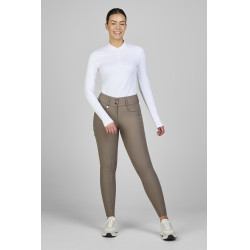 Hose Amia 6805 Pikeur Kniebesatz mittelhoher Bund Damen Maulwurf Braun