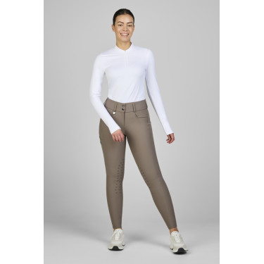 Hose Amia 6805 Pikeur Kniebesatz mittelhoher Bund Damen Maulwurf Braun