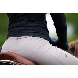 Hose Amia 6805 Pikeur Kniebesatz mittelhoher Bund Damen Maulwurf Braun