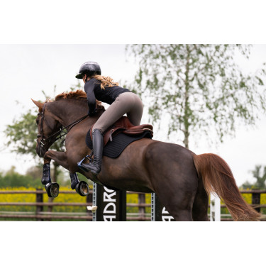 Hose Amia 6805 Pikeur Kniebesatz mittelhoher Bund Damen Maulwurf Braun