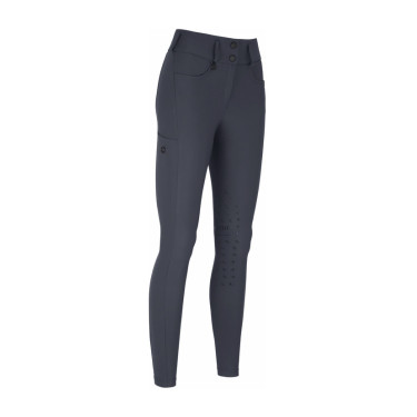 Hose Amia 6805 Pikeur Kniebesatz mittelhoher Bund Damen Dunkler Schatten Grau