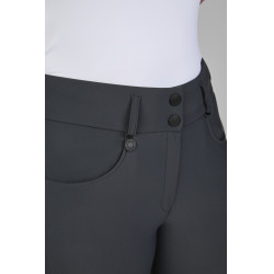 Hose Amia 6805 Pikeur Kniebesatz mittelhoher Bund Damen Dunkler Schatten Grau