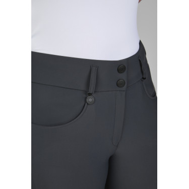Hose Amia 6805 Pikeur Kniebesatz mittelhoher Bund Damen Dunkler Schatten Grau