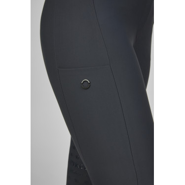 Hose Amia 6805 Pikeur Kniebesatz mittelhoher Bund Damen Dunkler Schatten Grau