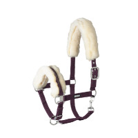Eskadron Halfter Schnalle Pin Lammfell Brombeere Bordeaux