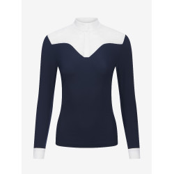 Wettkampfpolo Emily LeMieux langärmelig Marine Marineblau