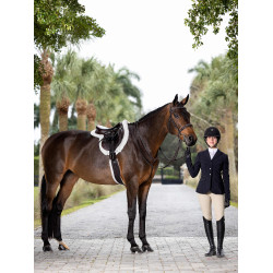 Trensenzaum Hunter mit Schnürung LeMieux Havanna / Silber Braun