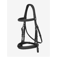 Trensenzaum Hunter mit Schnürung LeMieux Havanna / Silber Braun