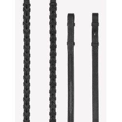 Hunter-Schnürzügel LeMieux mit Nähten Schwarz / Silber