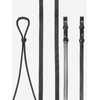 Doppelte Zügel LeMieux Hunter Schwarz / Silber