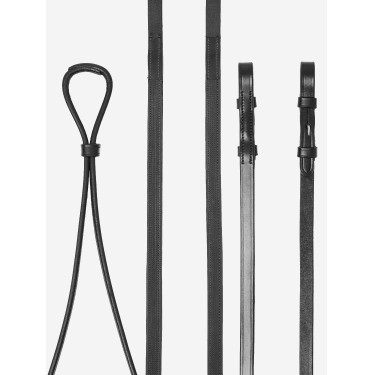 Doppelte Zügel LeMieux Hunter Schwarz / Silber