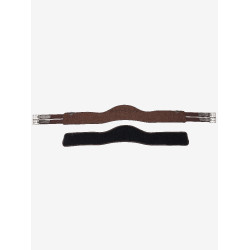 Hunter LeMieux Sattelgurt mit abnehmbarer rutschfester Unterlage Havanna Braun