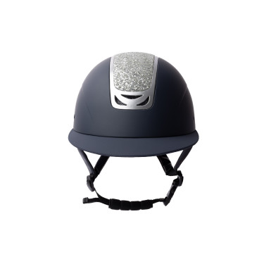 Reithelm mit Kristallverzierung Horze Arix II Dunkelblau / Silber