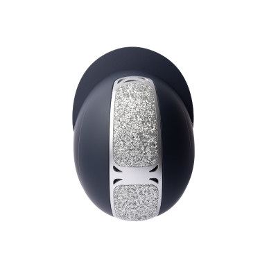 Reithelm mit Kristallverzierung Horze Arix II Dunkelblau / Silber