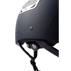 Reithelm mit Kristallverzierung Horze Arix II Dunkelblau / Silber