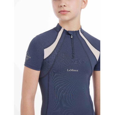 Mesh-Unterwäsche Mia LeMieux Young Rider Kurzarm Blaues Dämmerlicht Mesh-Unterwäsche Mia LeMieux Young Rider Kurzarm Blaues Dämmerlicht