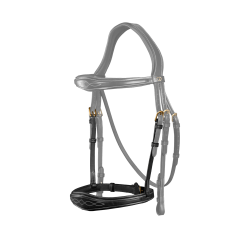 Anatomisches Reithalfter ohne Kehlriemen D Collection Dy'on Schwarz Anatomisches Reithalfter ohne Kehlriemen D Collection Dy'on Schwarz