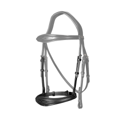 Anatomisches Reithalfter ohne Kehlriemen New English Collection Dy'on Schwarz