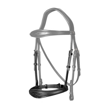 Anatomisches Reithalfter ohne Kehlriemen New English Collection Dy'on Schwarz